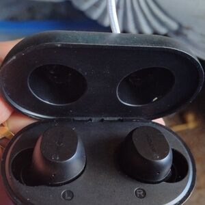 Black Wireless Earbuds with Charging Case